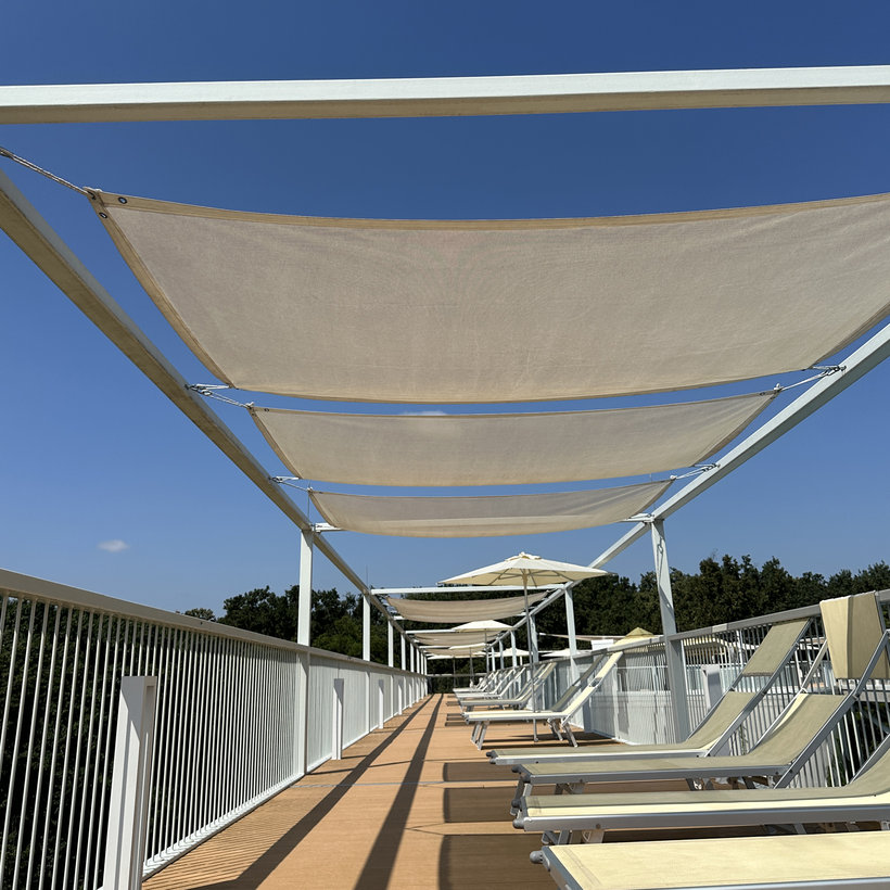 Stínící plachta nepromokavá modrá 5x5 m
