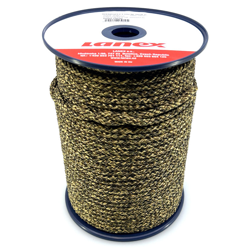 Polypropylenová šňůra pletená bez jádra CAMOUFLAGE 4mm