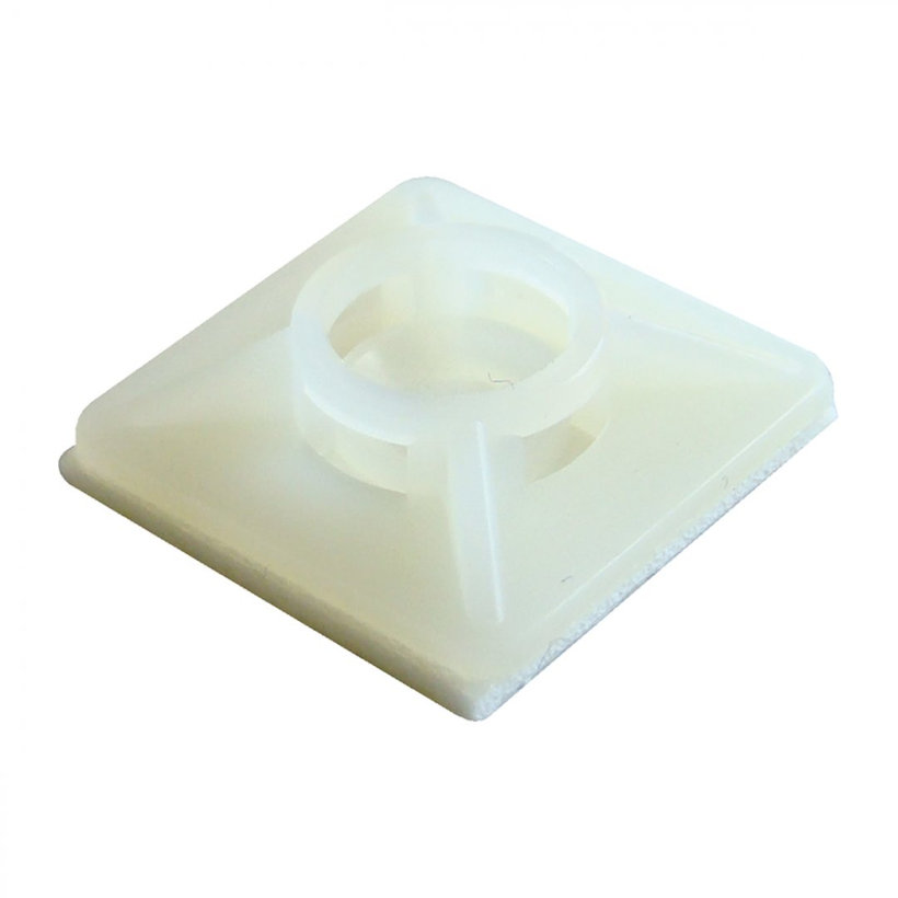 Samolepící patice k stahovací pásce - přírodní 20x20mm