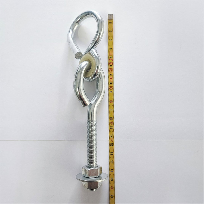 Hák houpačkový se závitem a s objímkou M12x200mm