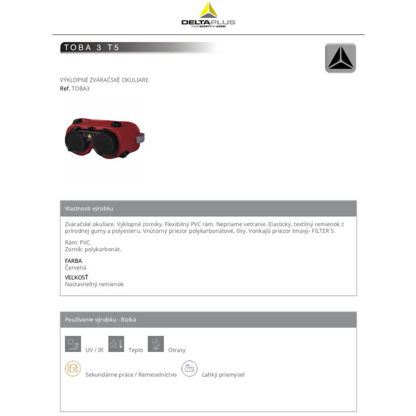 Svářečské brýle TOBA3