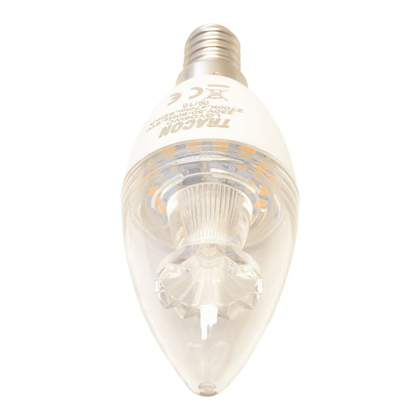 LED žárovka svíčka E14 6W - stmívatelná - teplá bílá