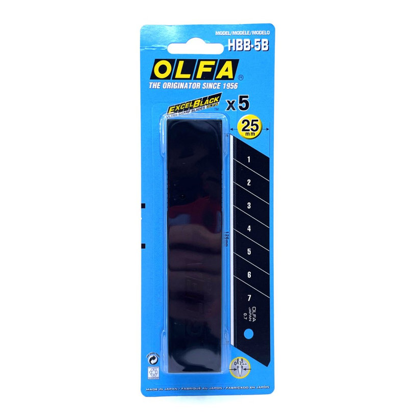 Břity do odlamovacího nože černé 25mm