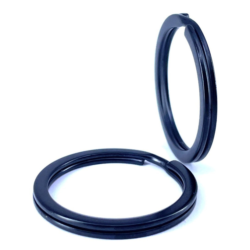 Kroužek na klíče černý 20mm