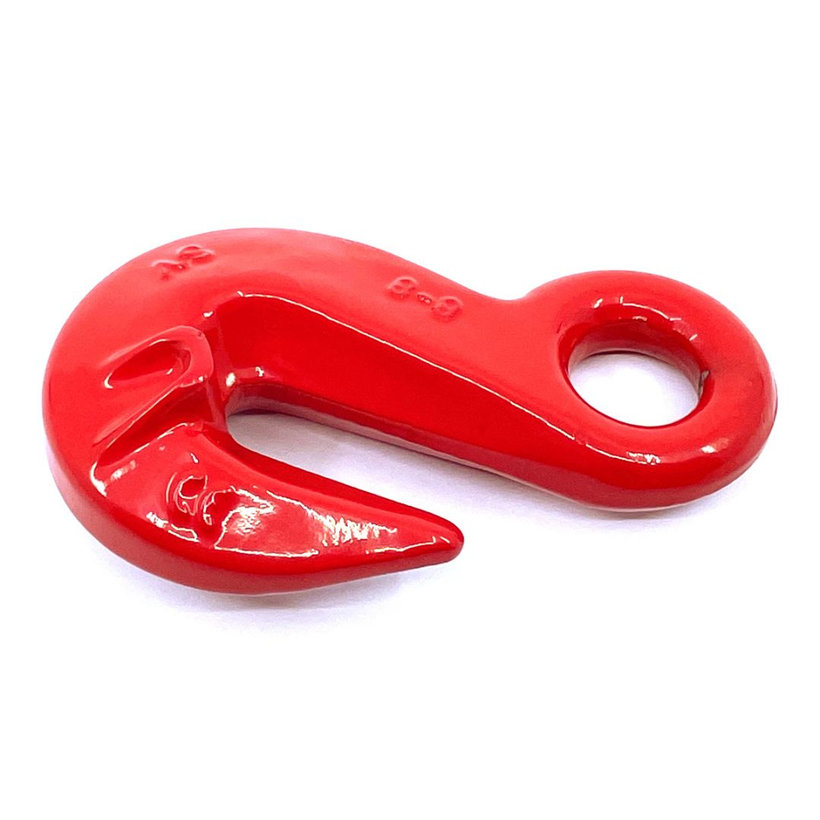 Zkracovací hák s okem tř 80 červený 6mm