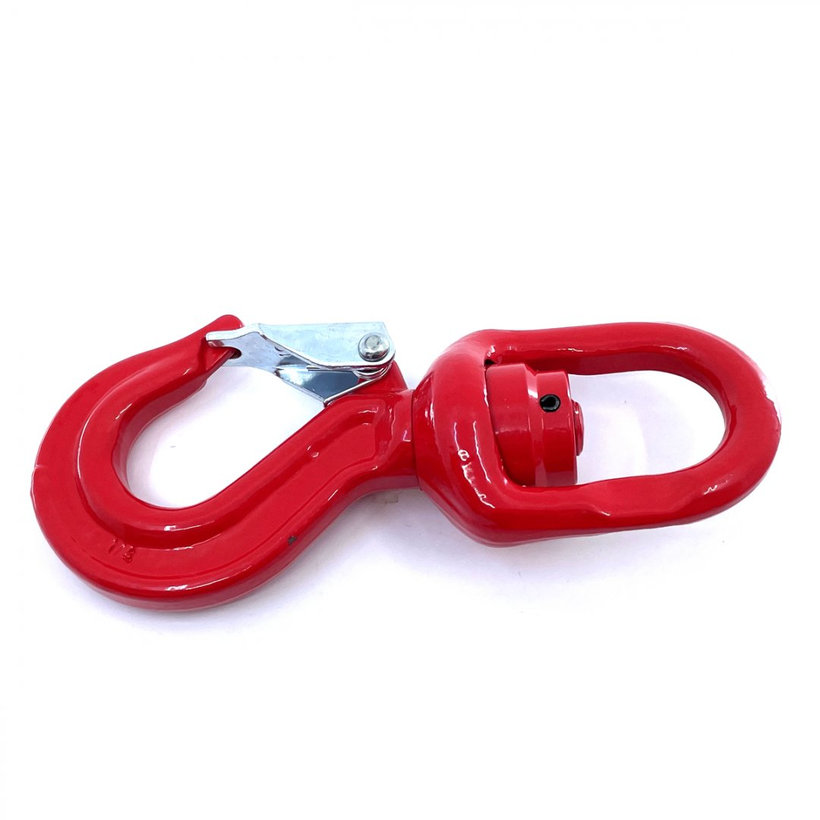 Otočný hák s ložiskem tř 80 červený 12,5T