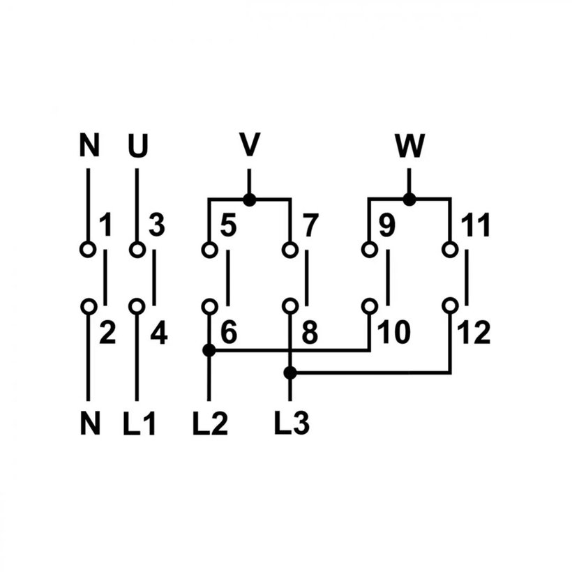 Reverzační vačkový přepínač 32A