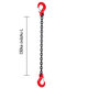 Řetězový závěs hák-hák tř 80 (3,5 m,  5300 kg, 13 mm)