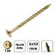 Vrut konstrukční s talířovou hlavou TX30 6x50mm