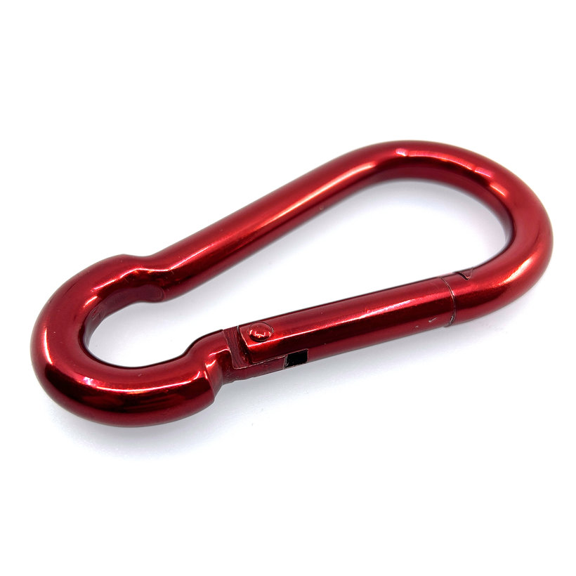 Karabina hasičská DIN 5299C červená 4mm