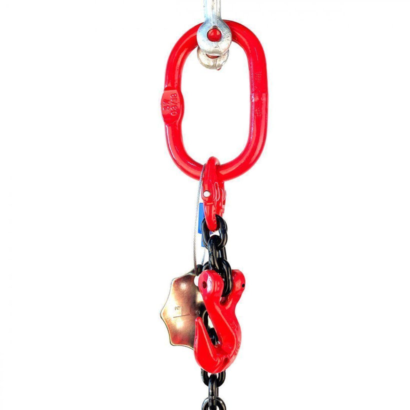 Řetězový závěs oko-hák tř 80 se zkracovačem (7 m, 1120 kg, 6 mm, černá)