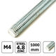 Závitová tyč DIN 975 4.8 zn M4x1000