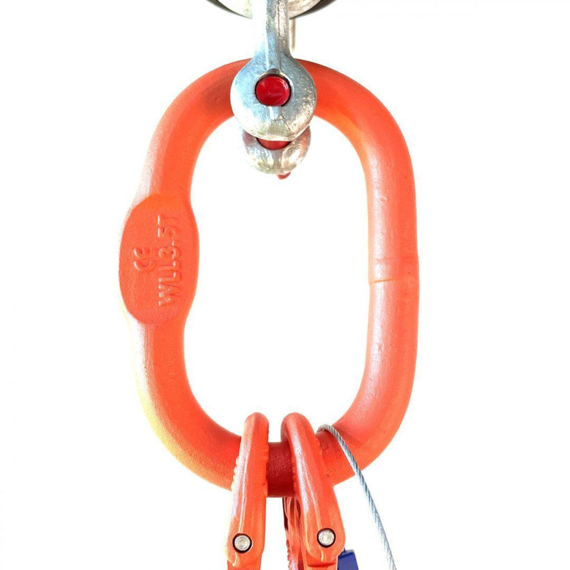 Řetězový závěs oko-2 háky tř 100 se zkracovačem (2,5 m, 2000/1400 kg, 6 mm)