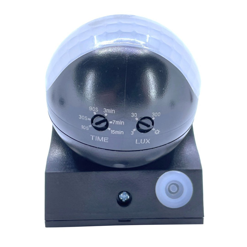 Snímač pohybu nástěnný - černý 180°