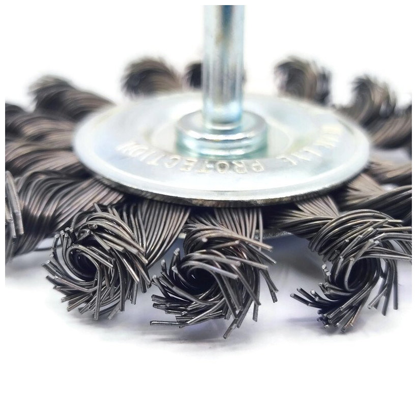 Kartáč okružní copánkový se stopkou 75mm