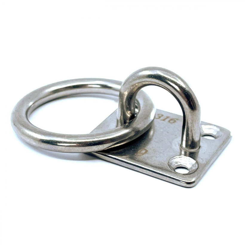 Nerezová deska s okem a kroužkem 35 mm