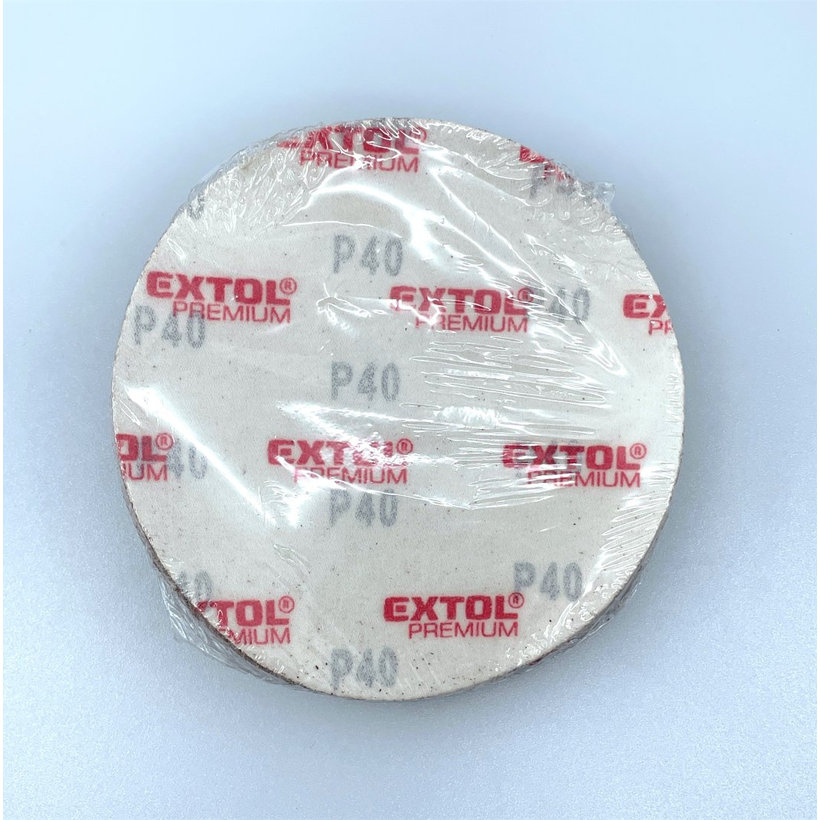 Brusný papír na suchý zip - kruh 125mm P40 10ks