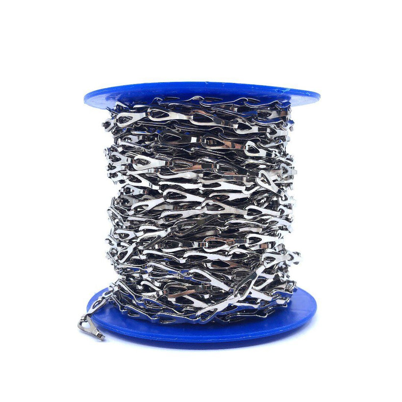 Řetěz patentní poniklovaná mosaz A 0,5mm