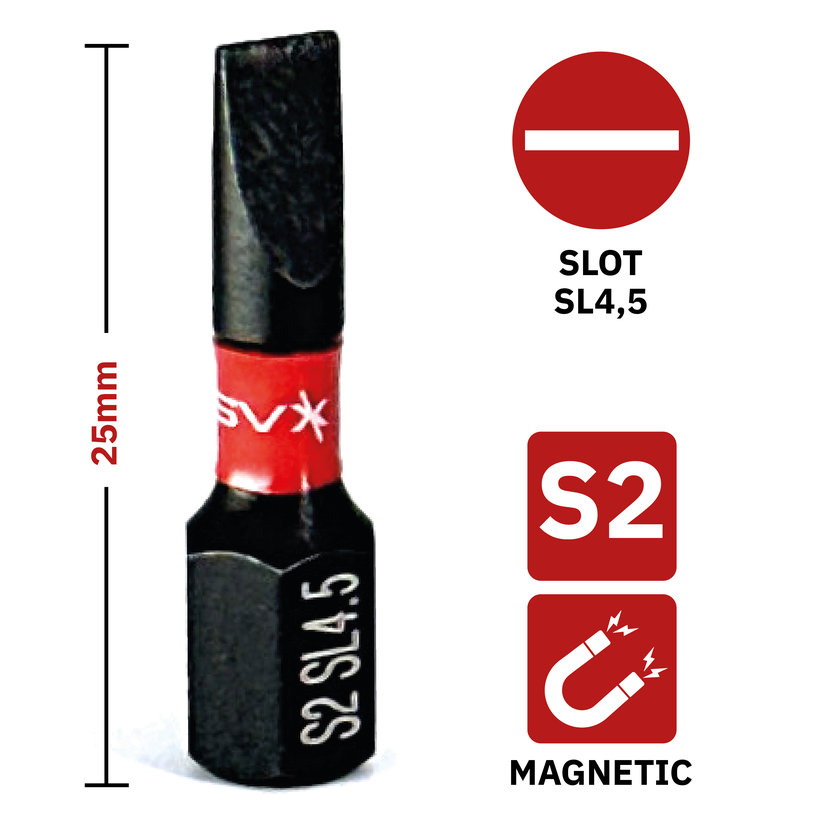 Bit magnetický SL4,5x25mm