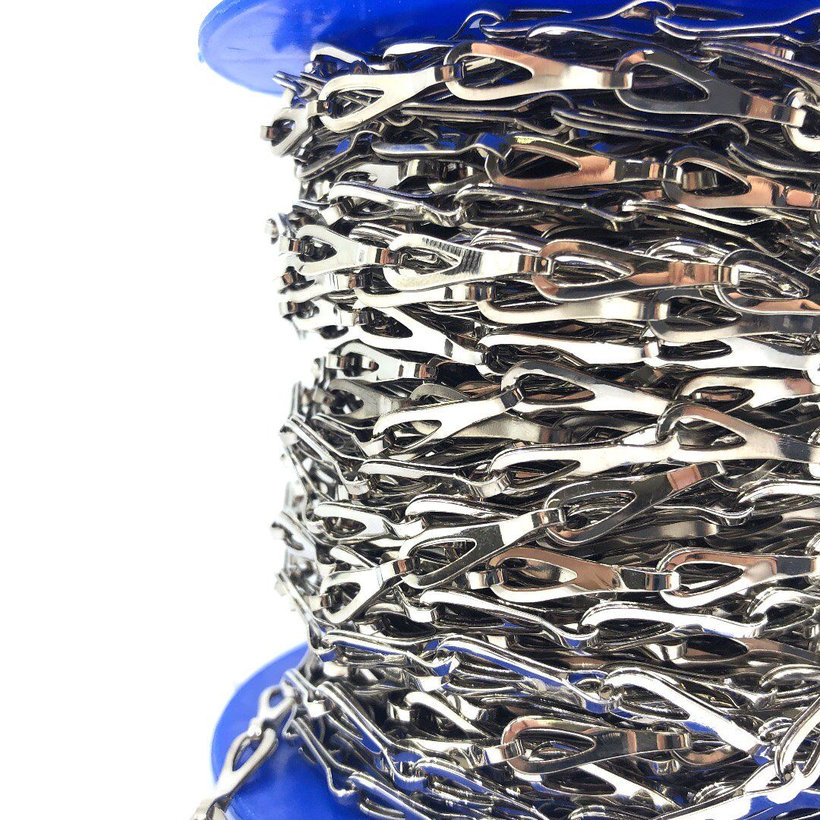 Řetěz patentní poniklovaná mosaz A 0,4mm