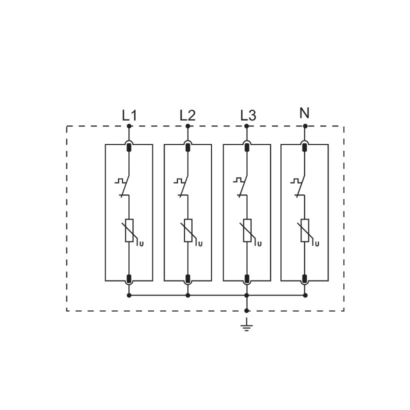 Svodič přepětí AC typ T1+T2