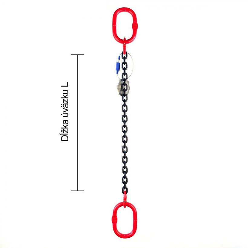 Řetězový závěs oko-oko tř 80 se zkracovačem (1,5 m, 2000 kg, 8 mm)
