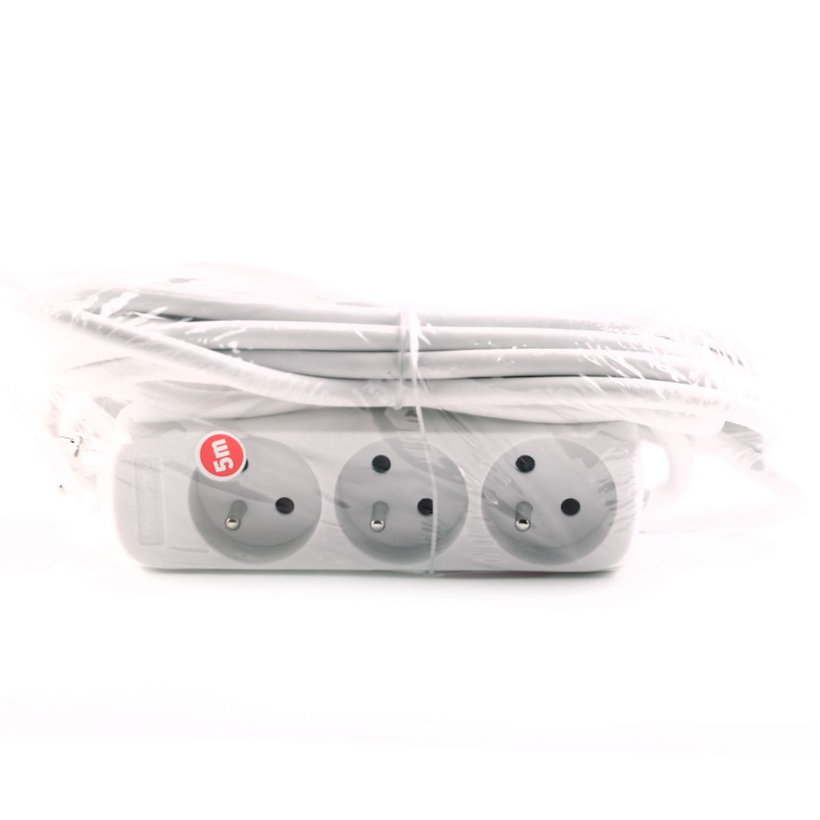 3 zásuvky 5m 3G1,5 Prodlužovací kabel 16A bílý