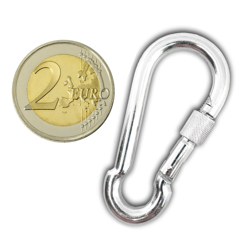 Karabina se zabezpečovací maticí pozinkovaná 5mm