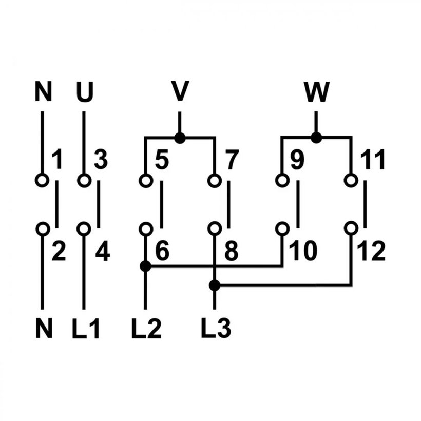 Reverzační vačkový přepínač 20A