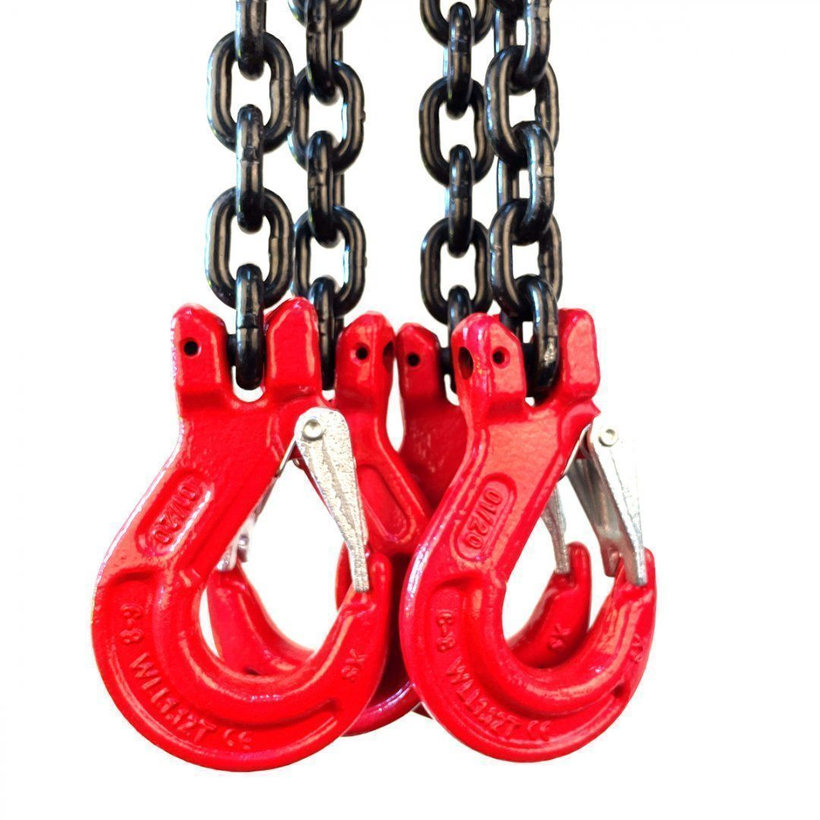 Řetězový závěs oko-4 háky tř 80 se zkracovačem (3 m, 11 200/8000 kg, 13 mm)