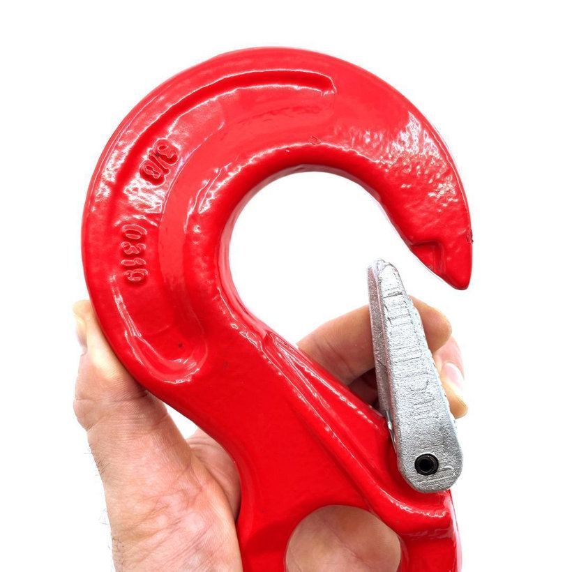 Hák s okem tř 80 červený 20mm