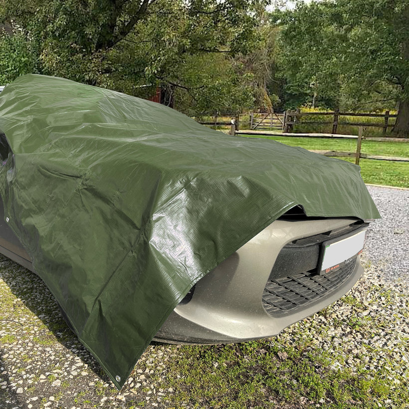 Plachta krycí 5x8m tmavě zelená 65g/m²