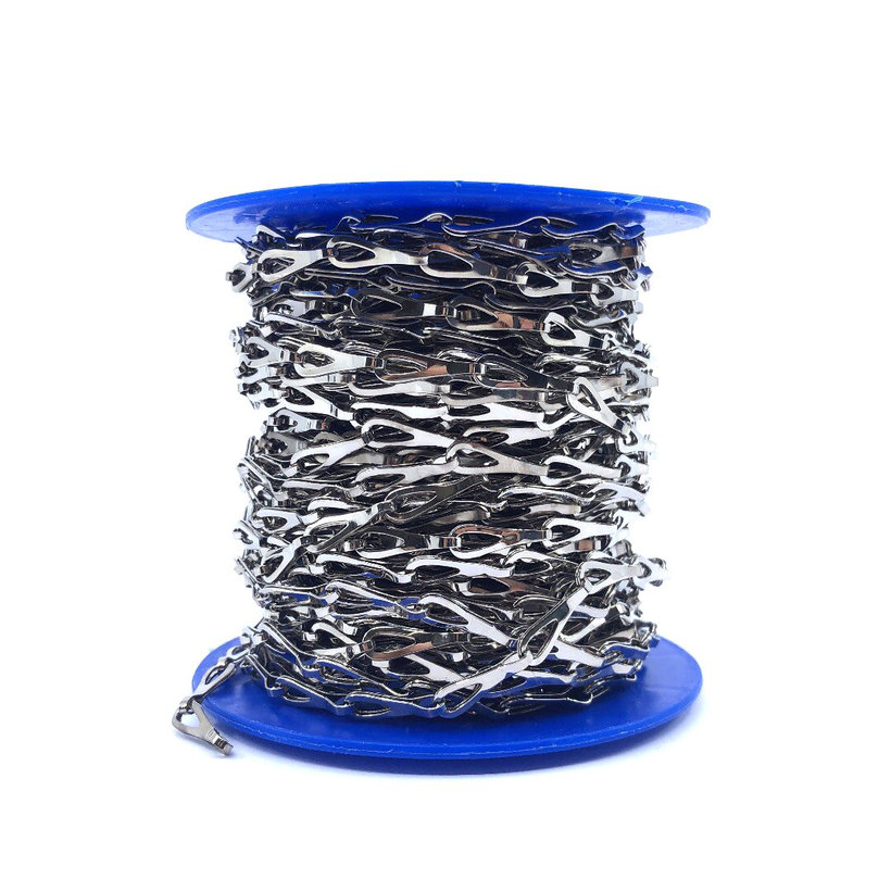 Řetěz patentní poniklovaná mosaz A 0,3mm