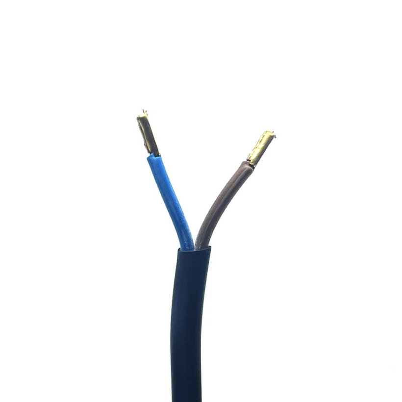 Flexo šňůra 3m 2x0,75 černá plochá - vypínač