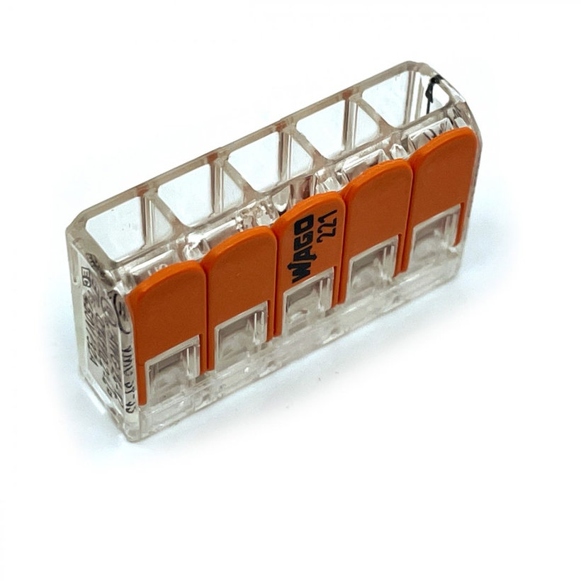 Svorka bezšroubová s páčkou - 5 vodičů