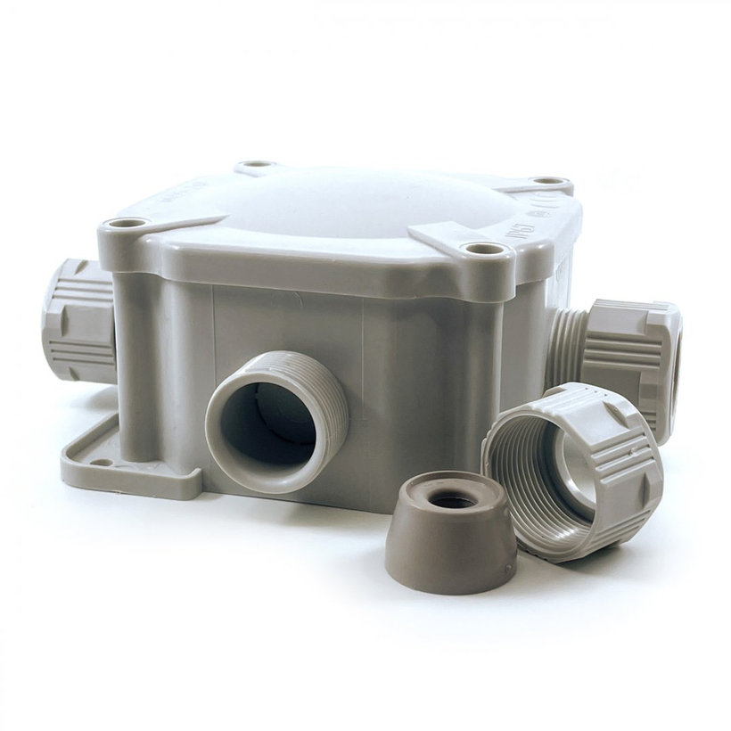 Krabice rozvodná 6455-27P/2 šedá 144x144x67mm