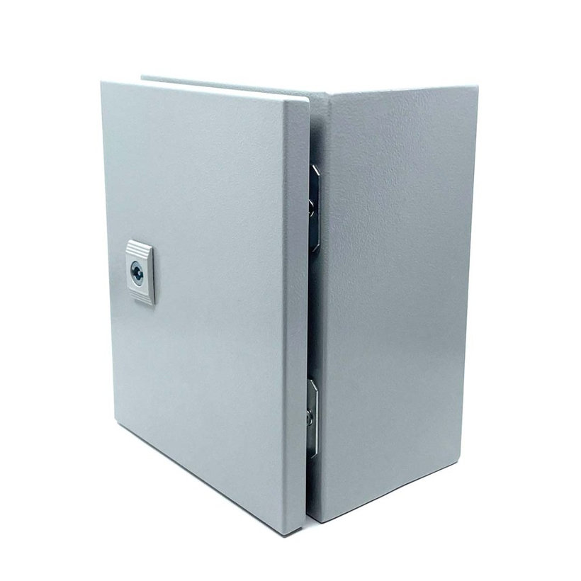 Ocelově-plechová rozvodnice, šedá 200x250x150mm