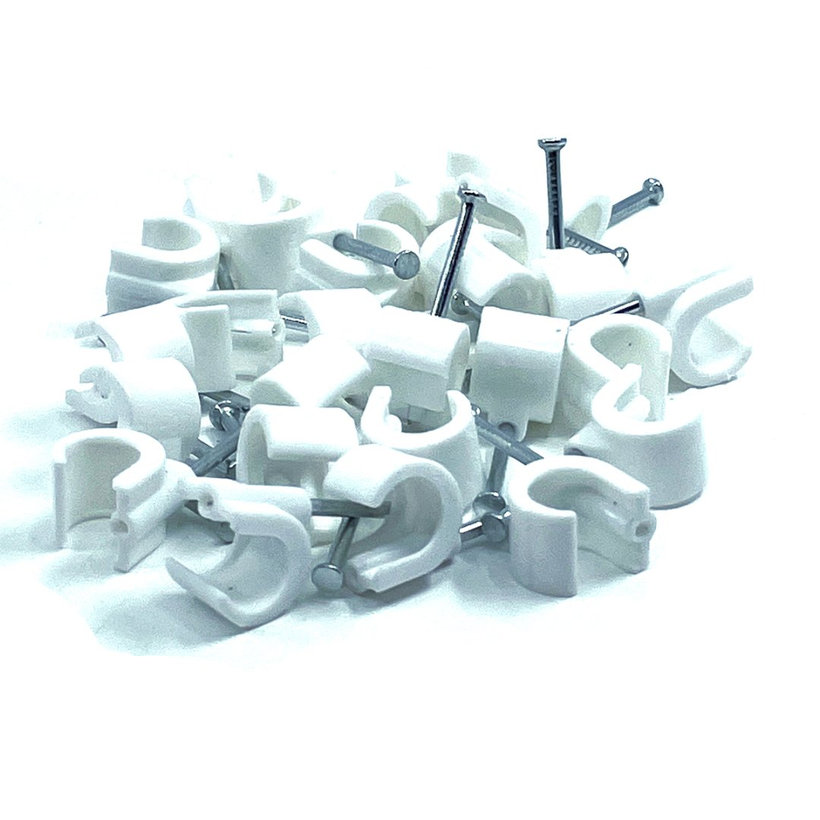 Kabelážní příchytka oválná bílá 7-12mm