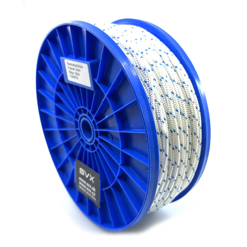 PES startovací šňůra TORNADO 16pr 4mm–100m bílo-modrá