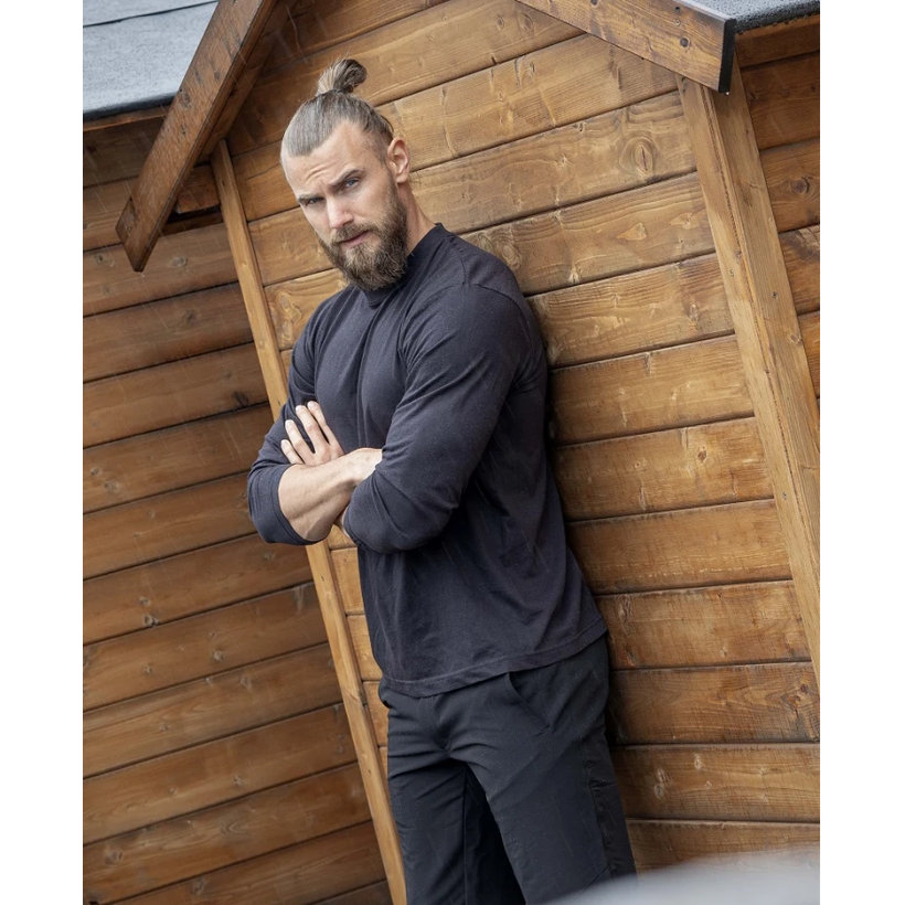 Tričko CUBA s dlouhým rukávem černé H13017 - XXL