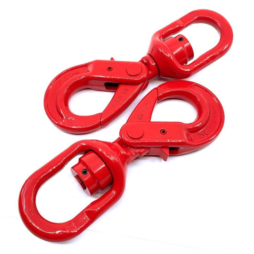 Hák otočný samoz. s ložiskem tř 80 červený 16mm