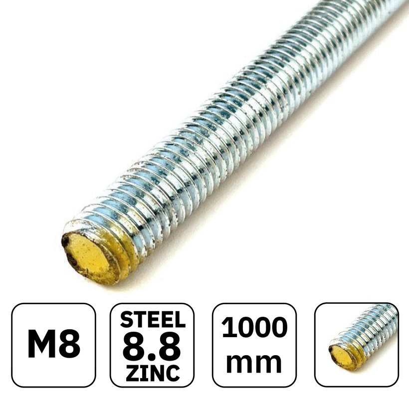 Závitová tyč DIN 975 8.8 zn M8x1000