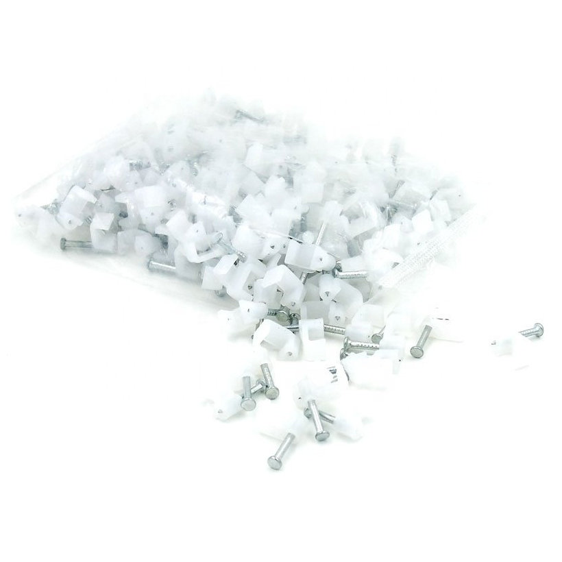 Kabelážní příchytka čtvercová bílá 7mm