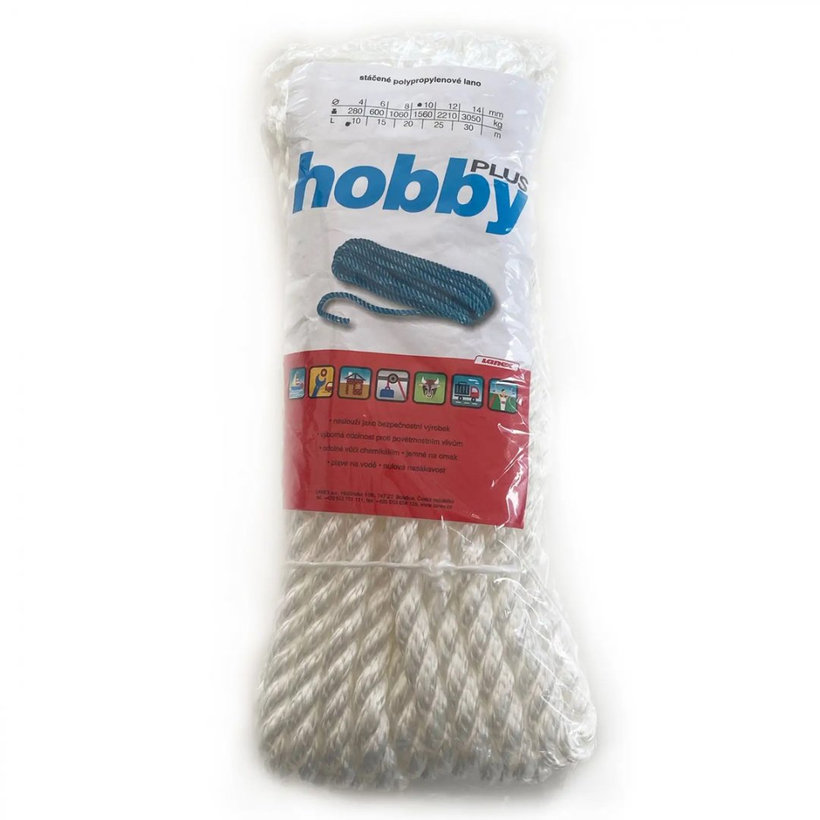 Polypropylénové lano stáčené 10m
