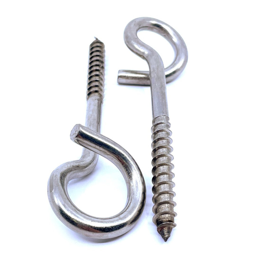 Hák houpačkový s vrutem - nerez A2 140 mm
