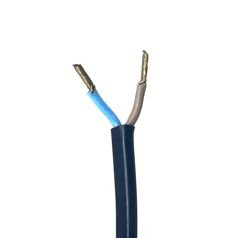 Flexo šňůra 2m 2x0,75 černá plochá - vypínač