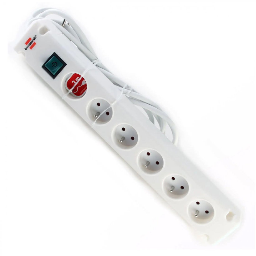 Prodlužovací kabel Bremounta, montovatelný, bílý 3m