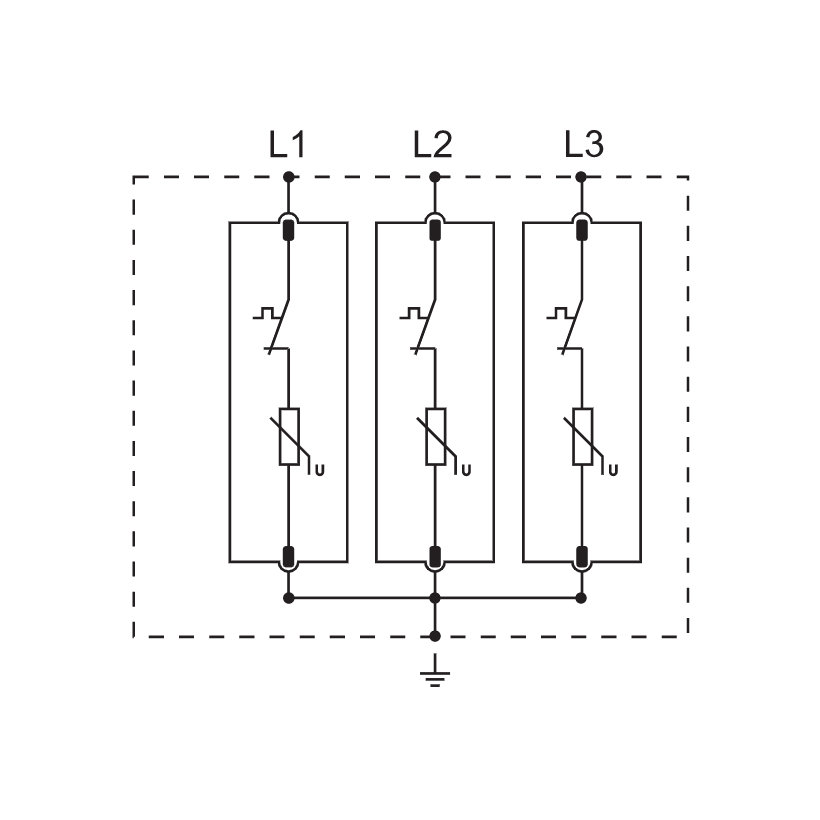 Svodič přepětí AC typ T1+T2