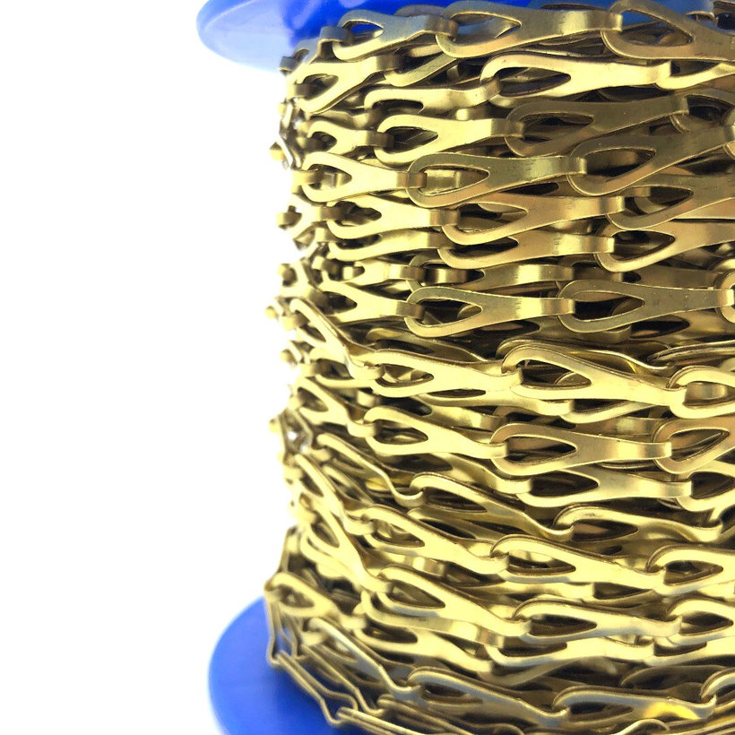 Řetěz patentní lesklá mosaz A 0,3mm