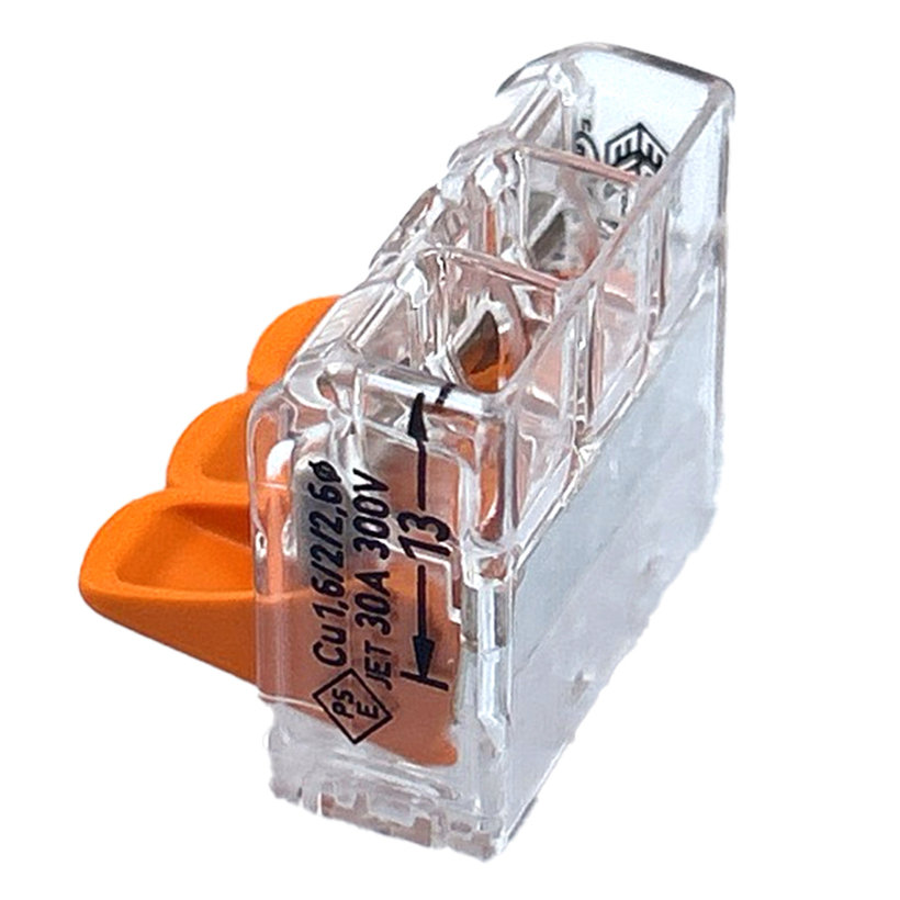 Svorka bezšroubová s páčkou - 3 vodičů